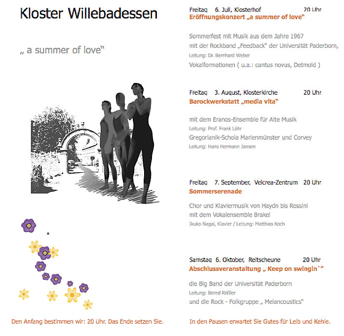 KLANG BILD KLOSTER – Programm Willebadessen KLANG BILD KLOSTER – Programm Willebadessen